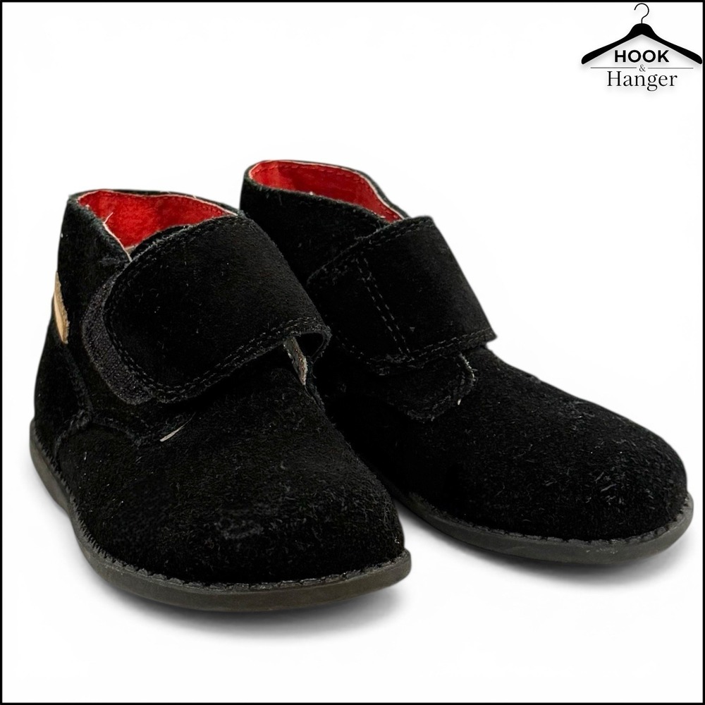 Livie & Luca Pollock Classic Black Suede Leather Baby Gift Toddler‎ Boots 6 NEW